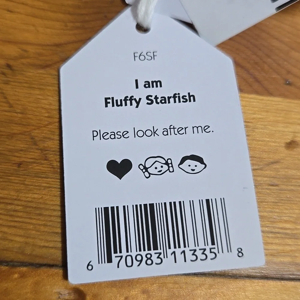 Jellycat Fluffy Starfish 4" Soft & Plush NWT - Picture 6 of 6